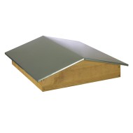 WOODEN GABLE ROOF COATED WITH SHEET METAL BROOD